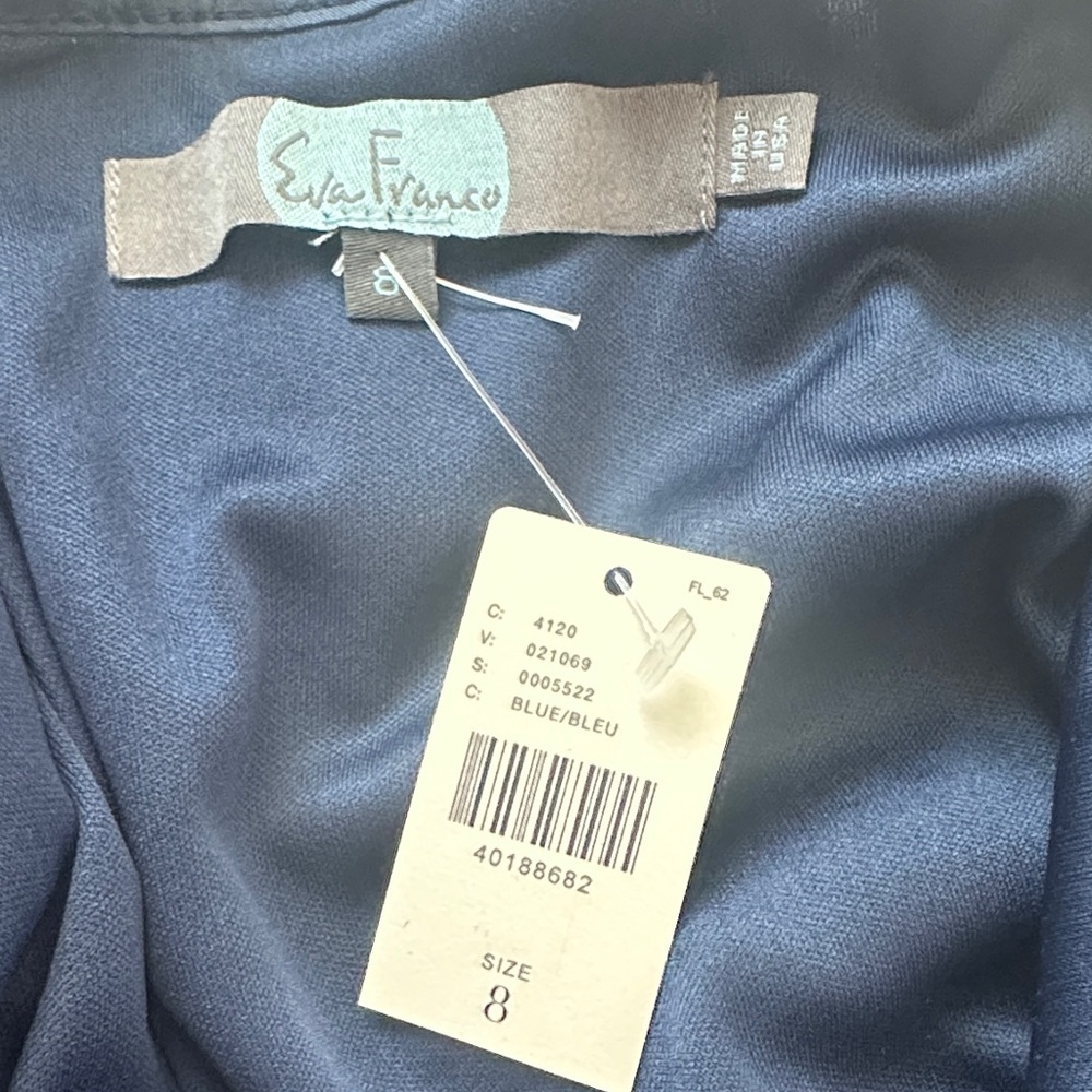 Eva Franco Navy Floral A-Line Skirt - Picture 4 of 12